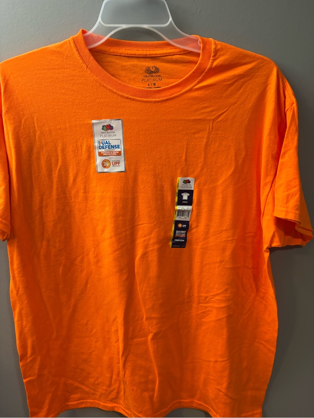 Fruit of the Loom Men's Short Sleeve Crew Tee in Bright Orange